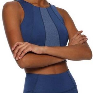 Iris & Ink Sports Bra Navy Heather and Patriot Blue